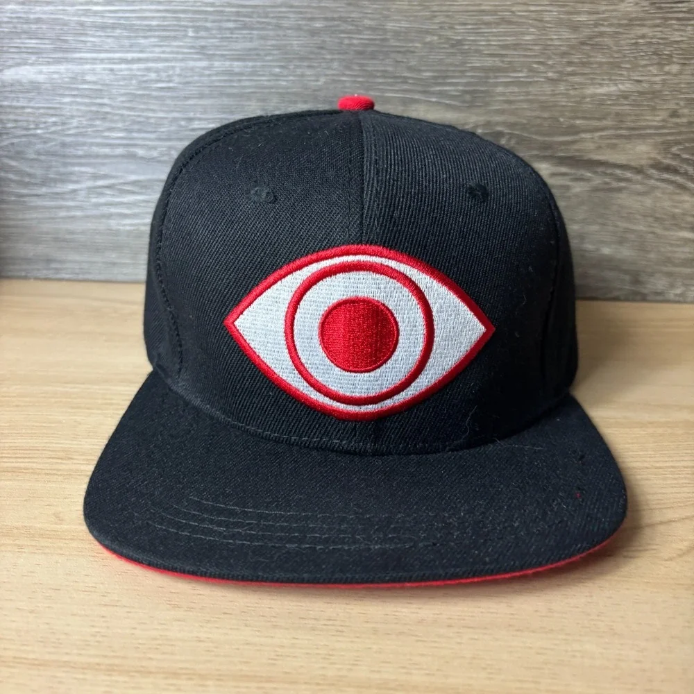 Noragami Hat Cap Snap Back Black Red Trucker Logo Adjustable